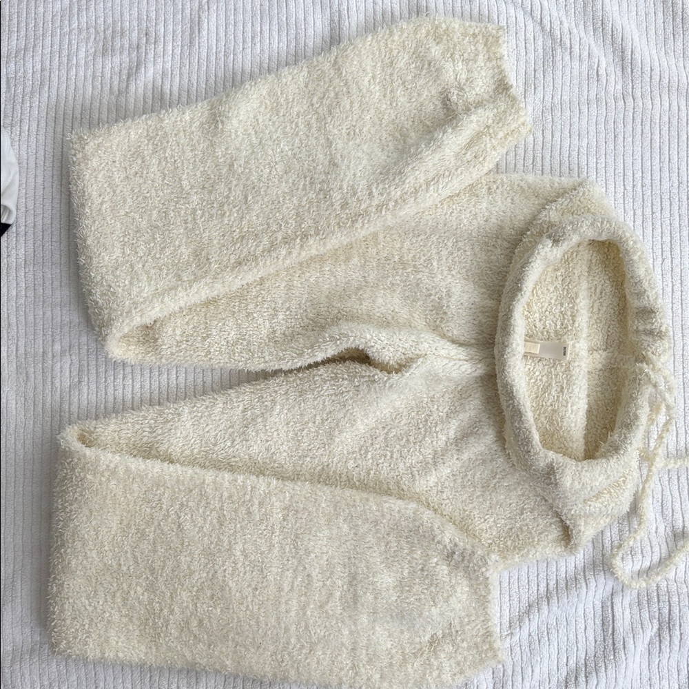 Skims Sz xxs/xs Cozy Cream Fuzzy Sherpa pants - Picture 14 of 15